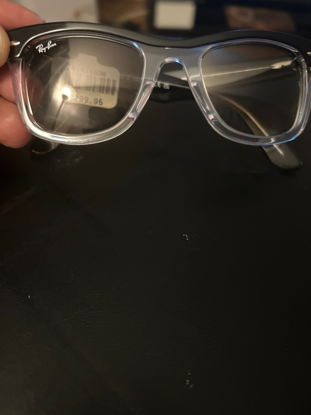 Ray-Ban Clear/Black Temple Optical Frames
